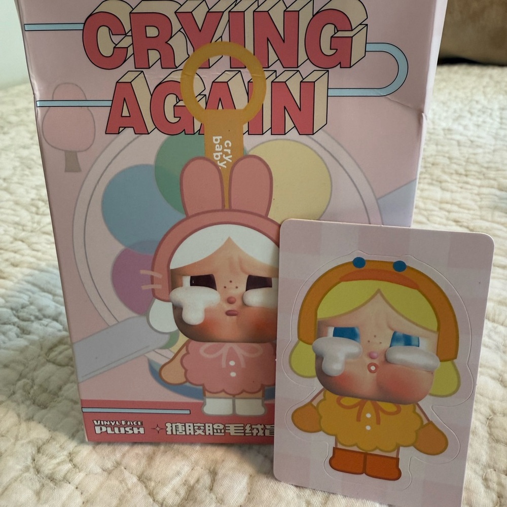 POPMART CRY BABY CRYING AGAIN PENDANT - AUTHENTIC SEALED BAG.